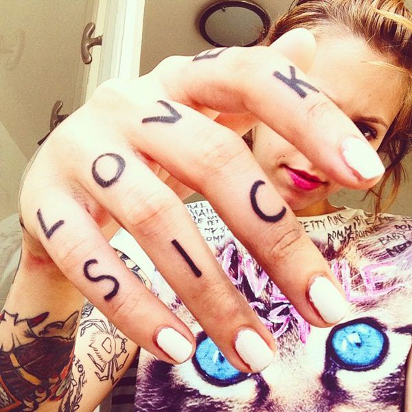 Knuckle tattoos design, idea 12