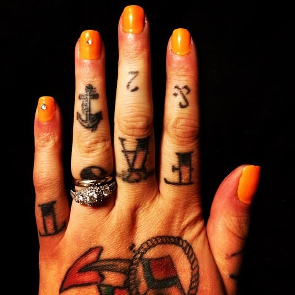 Knuckle tattoos design, idea 15