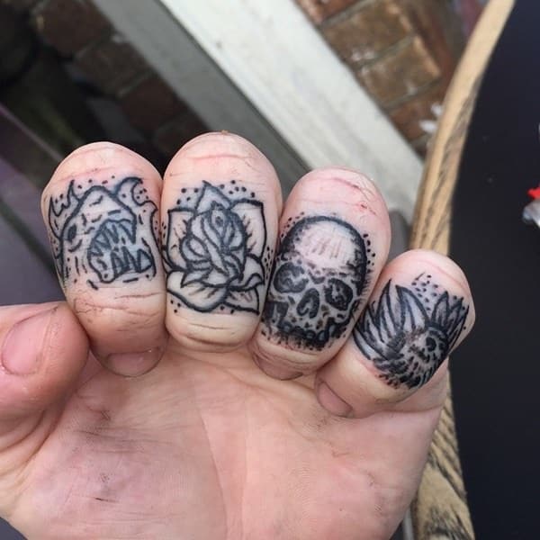 Knuckle tattoos design, idea 17