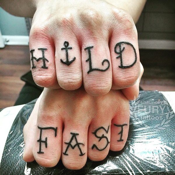 Knuckle tattoos design, idea 18