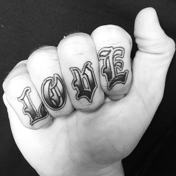 Knuckle tattoos design, idea 40