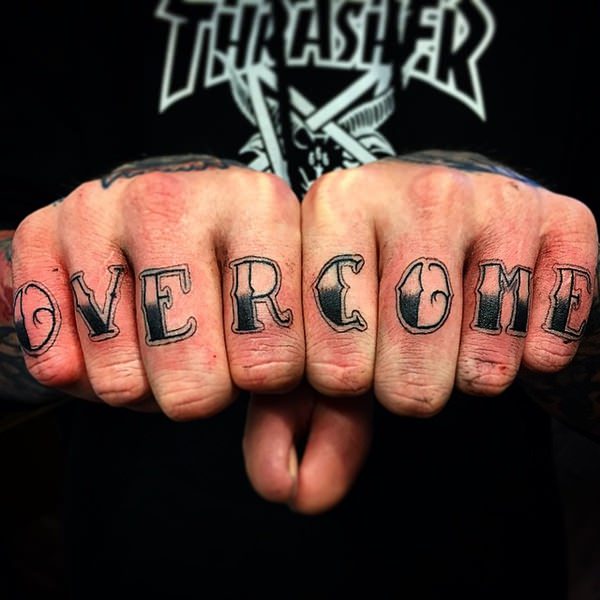 Knuckle tattoos design, idea 24