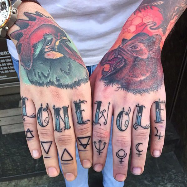 Knuckle tattoos design, idea 27