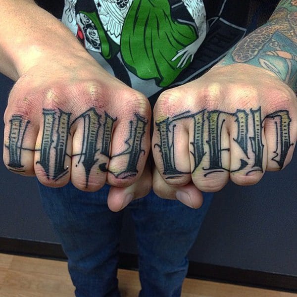 Knuckle tattoos design, idea 28
