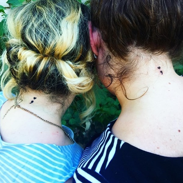 Semicolon tattoos design, idea 50