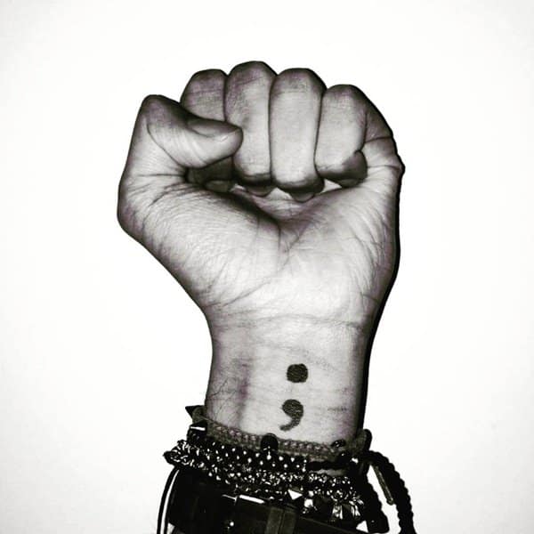 Semicolon tattoos design, idea 59