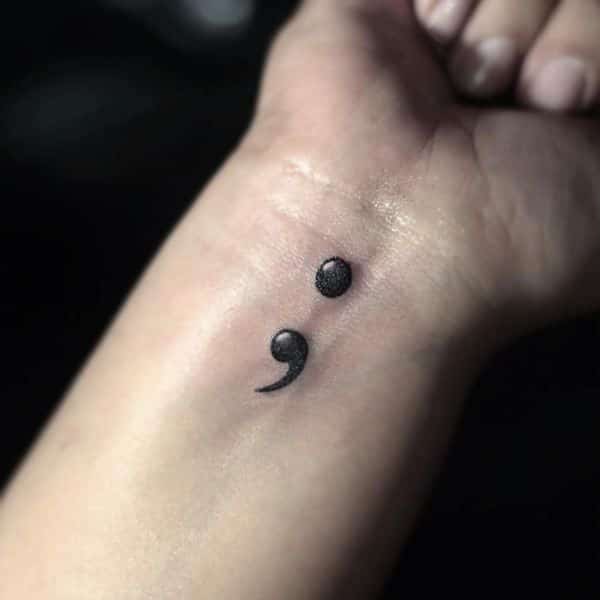 Semicolon tattoos design, idea 60