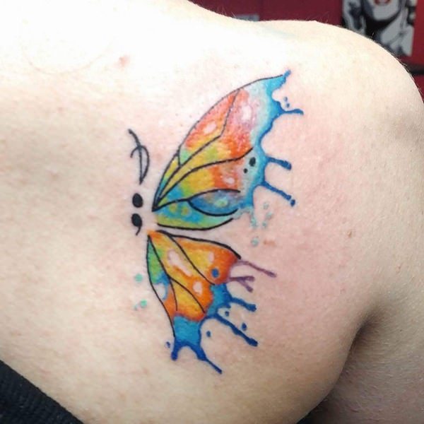 Semicolon tattoos design, idea 61