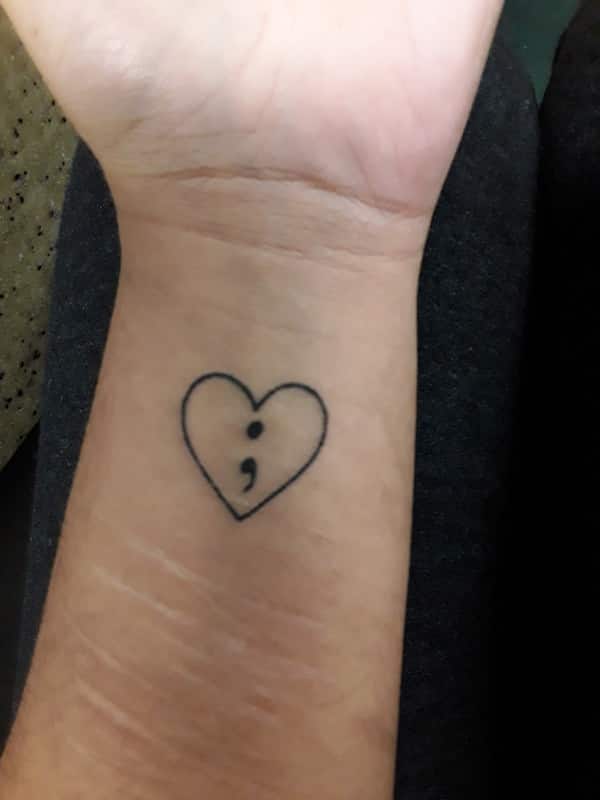 Semicolon tattoos design, idea 67