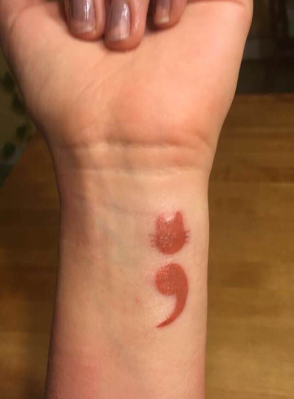 Semicolon tattoos design, idea 68