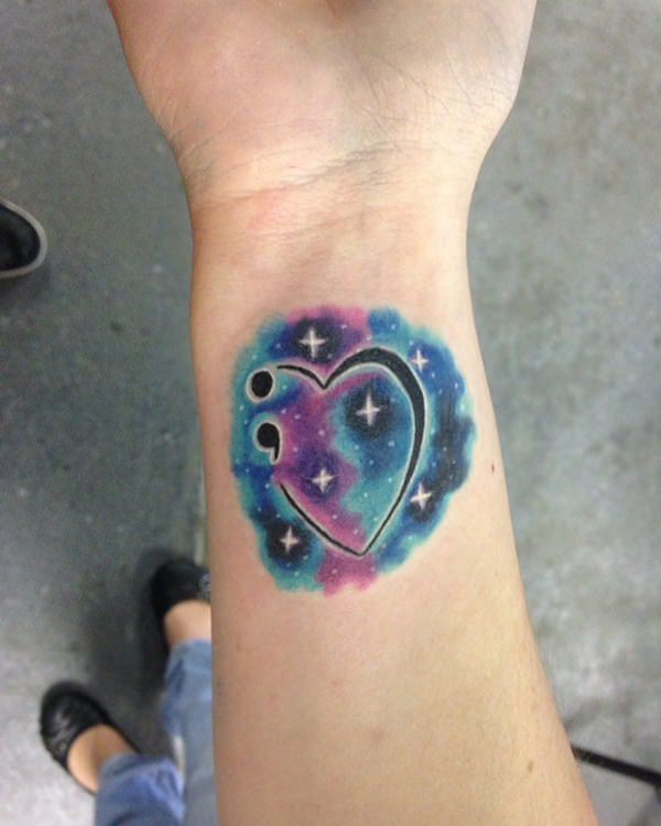 Semicolon tattoos design, idea 51
