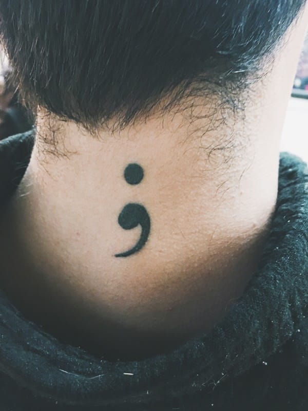 Semicolon tattoos design, idea 74