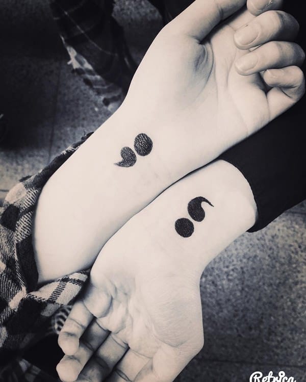 Semicolon tattoos design, idea 52