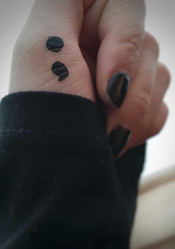 Semicolon tattoos design, idea 77