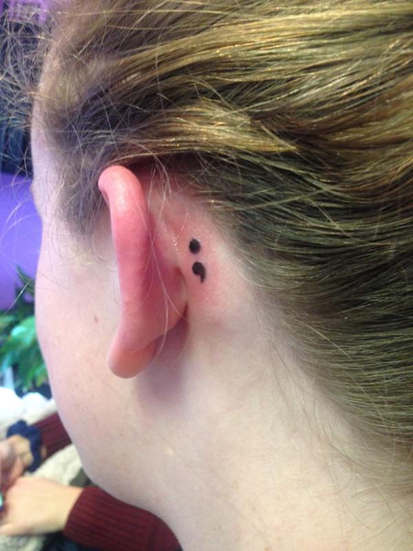 Semicolon tattoos design, idea 78