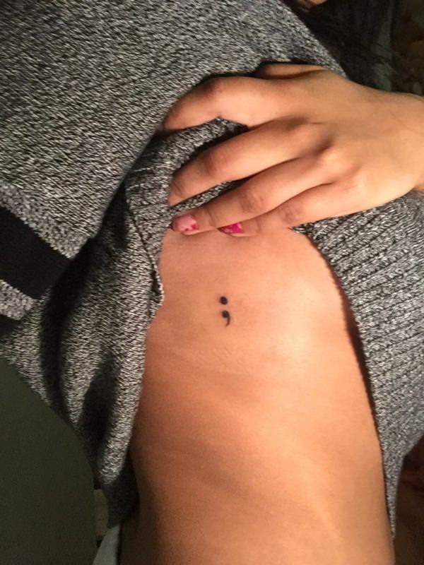 Semicolon tattoos design, idea 81