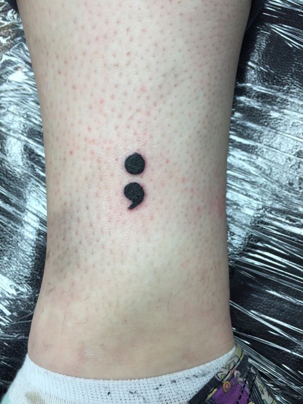 Semicolon tattoos design, idea 82