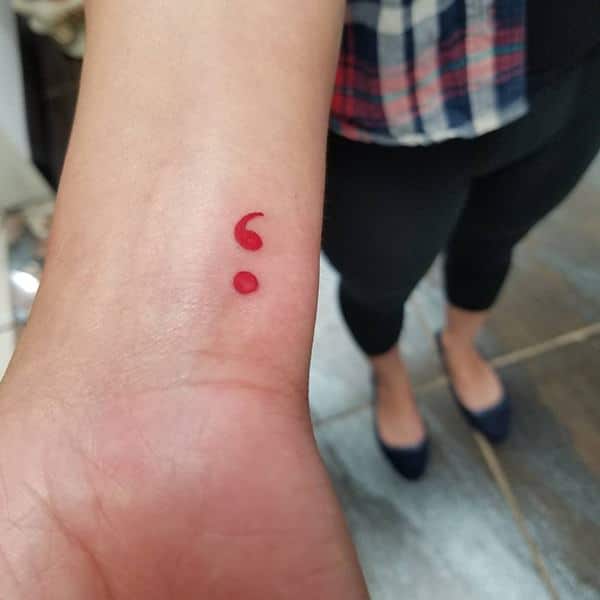 Semicolon tattoos design, idea 53