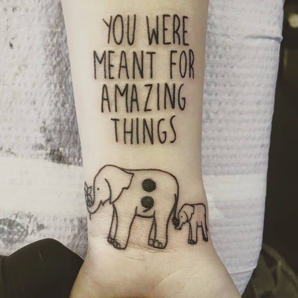 Semicolon tattoos design, idea 85
