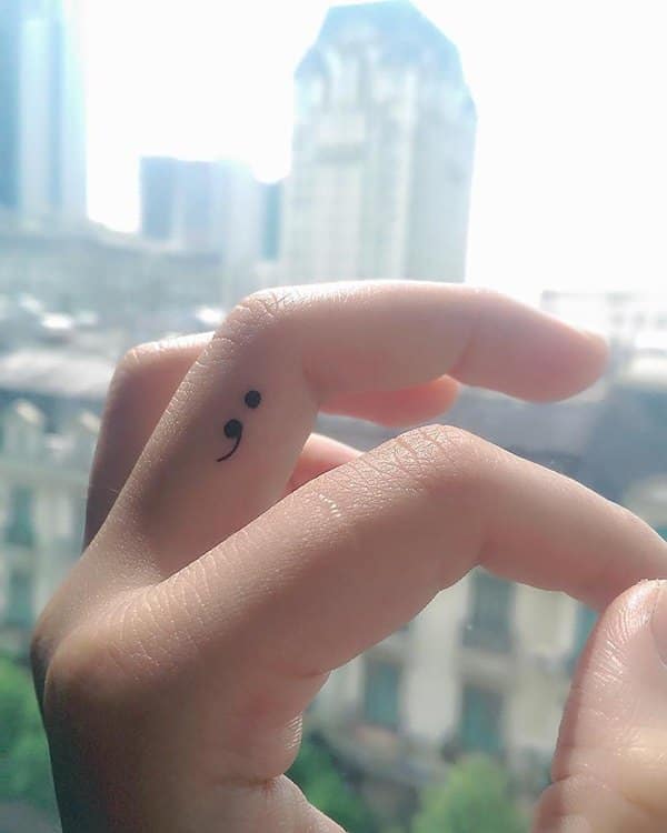 Semicolon tattoos design, idea 54