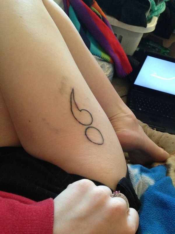 Semicolon tattoos design, idea 24