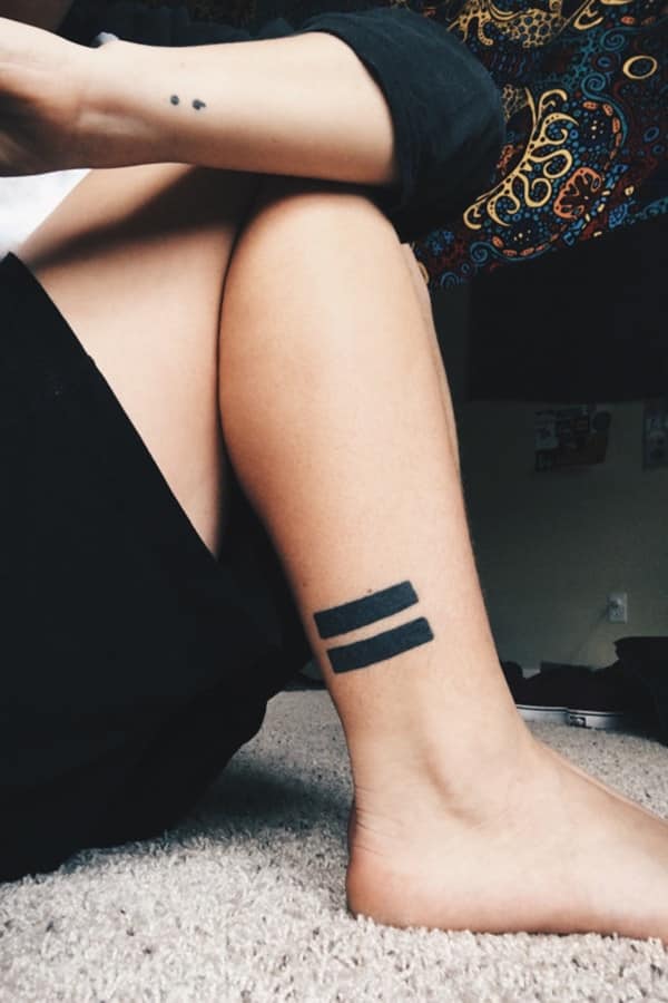 Semicolon tattoos design, idea 25