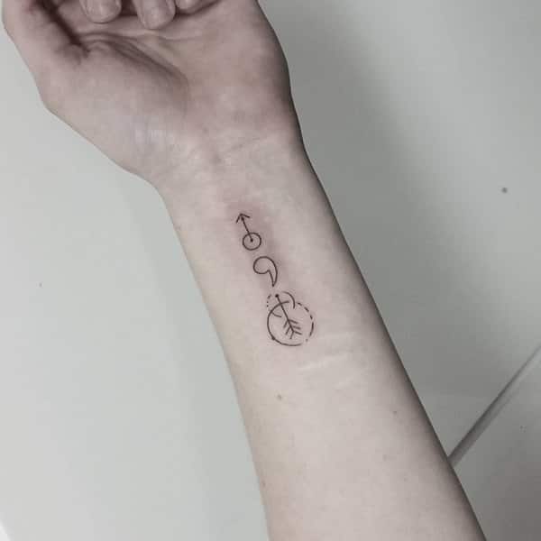 Semicolon tattoos design, idea 34