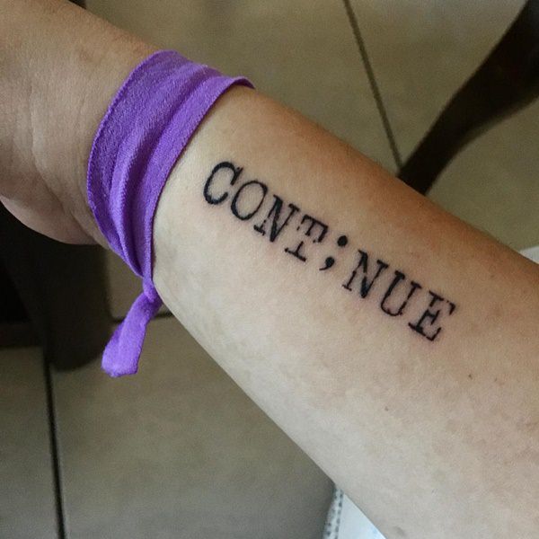 Semicolon tattoos design, idea 42