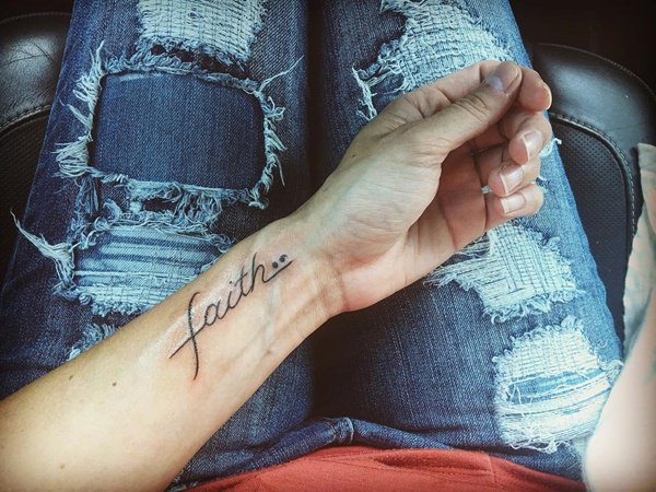 Semicolon tattoos design, idea 43