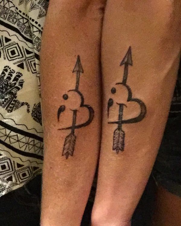 Semicolon tattoos design, idea 46