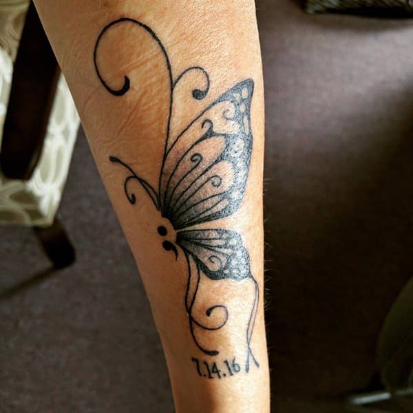 Semicolon tattoos design, idea 48
