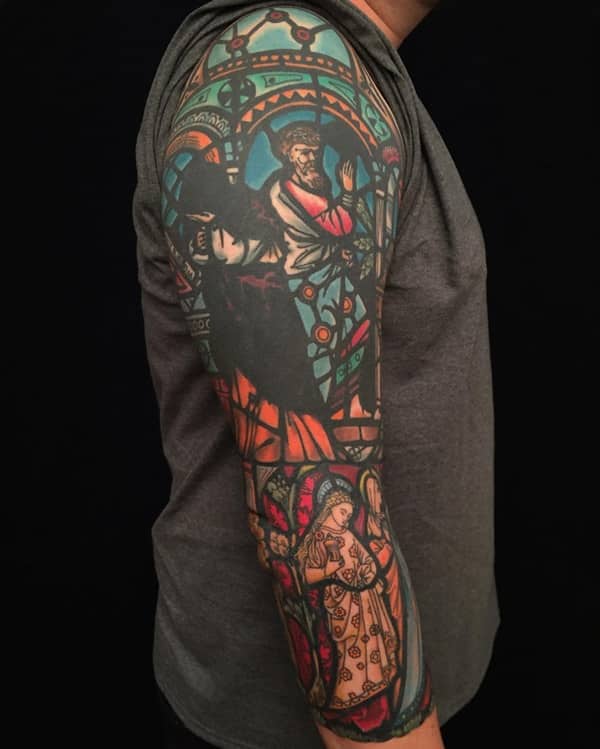 Stained glass tattoos design, idea 42