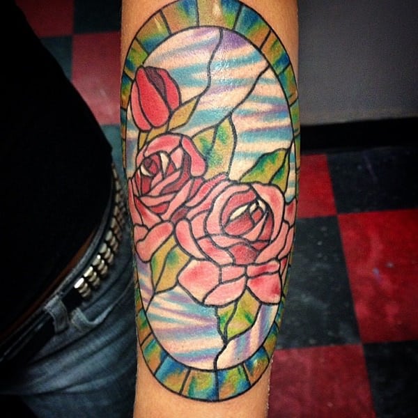 Stained glass tattoos design, idea 51