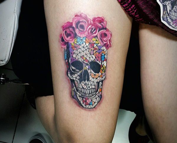 Stained glass tattoos design, idea 54
