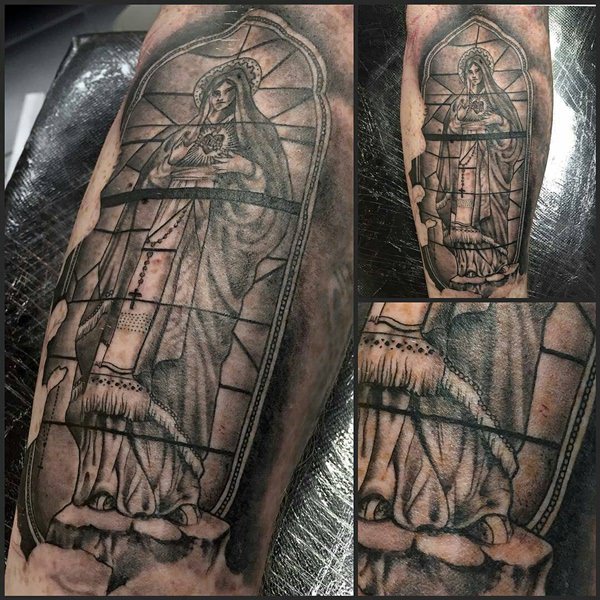 Stained glass tattoos design, idea 59