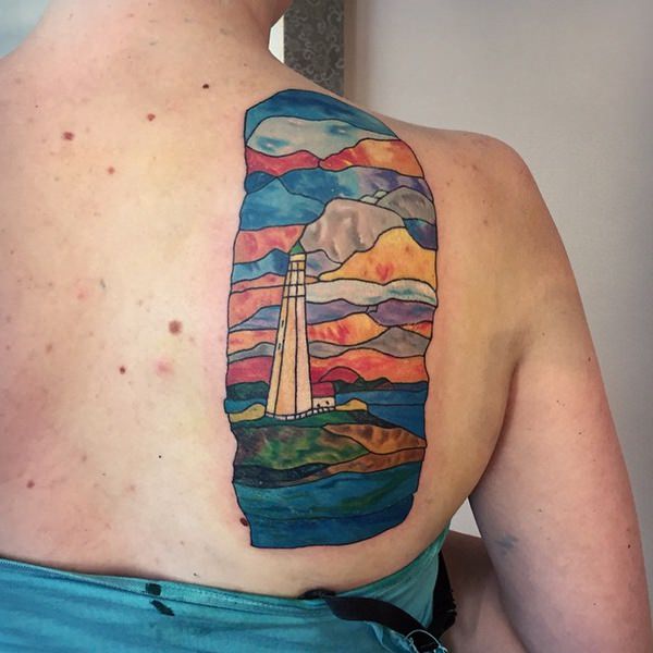 Stained glass tattoos design, idea 63