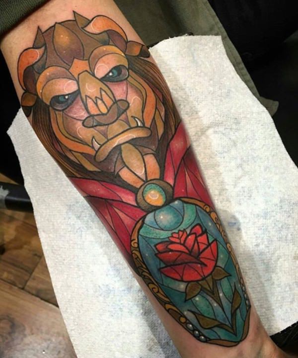 Stained glass tattoos design, idea 67