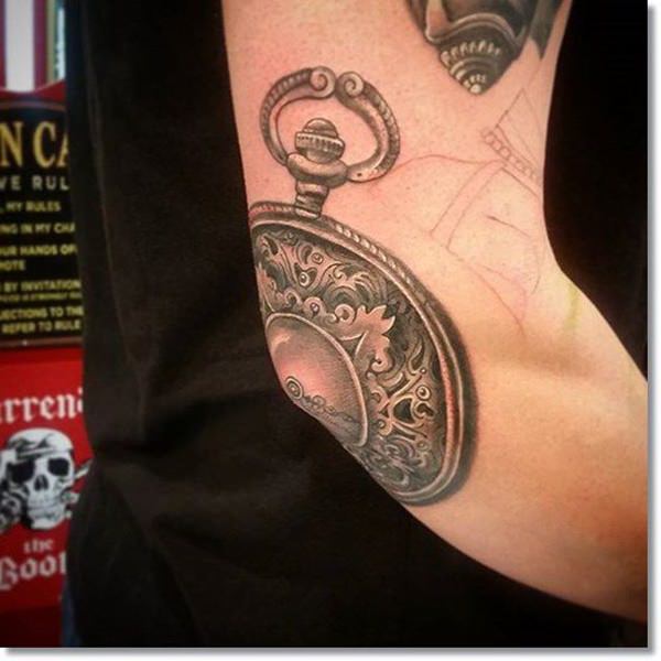 Pocket watch tattoos design, idea 68
