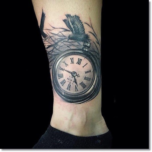 Pocket watch tattoos design, idea 71