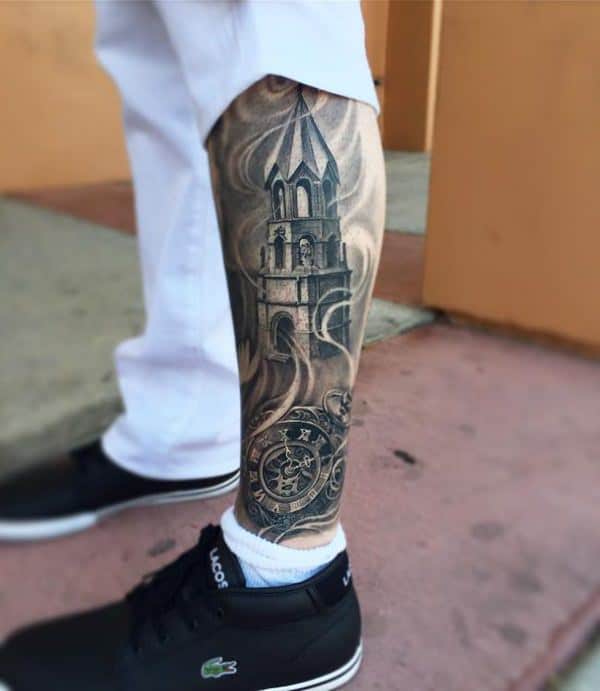 Pocket watch tattoos design, idea 97