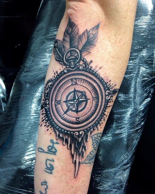 Pocket watch tattoos design, idea 108