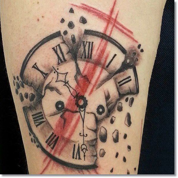 Pocket watch tattoos design, idea 53