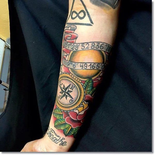Pocket watch tattoos design, idea 61