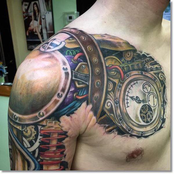 Pocket watch tattoos design, idea 66