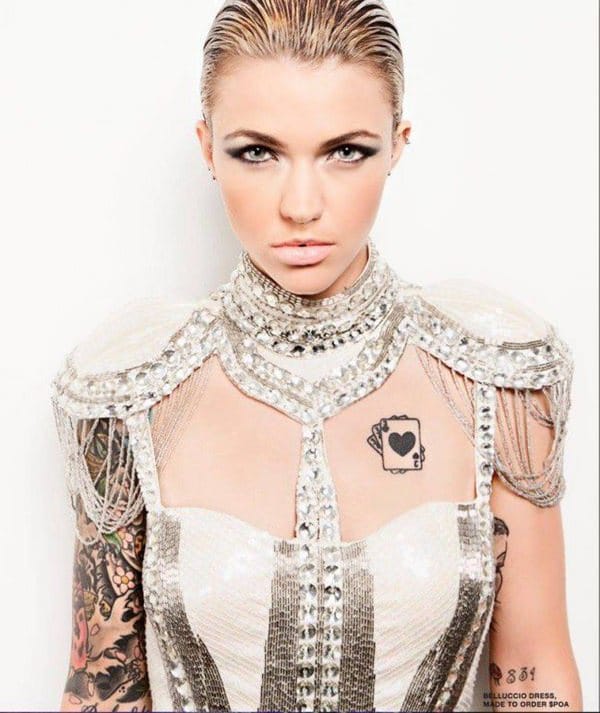 Ruby rose tattoos design, idea 34