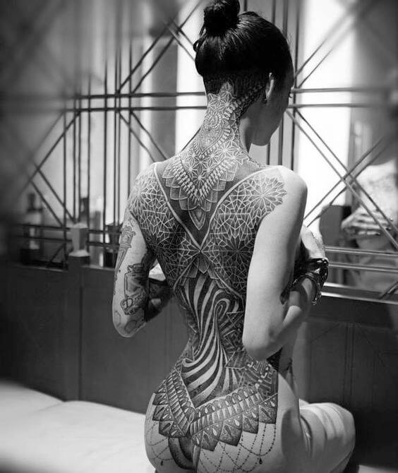 Back tattoos design, idea 2