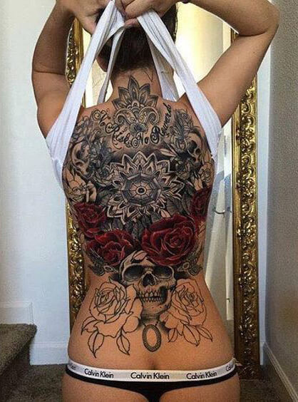 Back tattoos design, idea 5