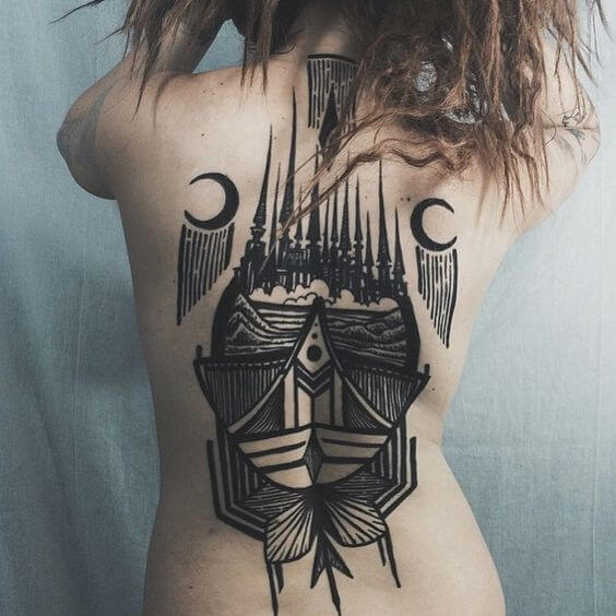 Back tattoos design, idea 32