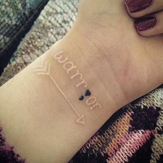 Semicolon tattoos design, idea 4