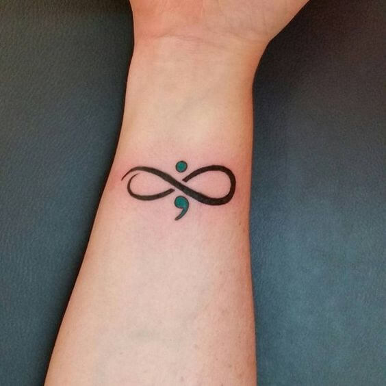 Semicolon tattoos design, idea 5